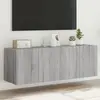 vidaXL Meubles TV muraux et lumières LED 2pcs sonoma gris 60x35x41 cm