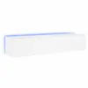 vidaXL Meubles TV muraux avec lumières LED 2 pcs blanc 80x35x31 cm