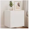 vidaXL Meuble TV mural avec lumières LED blanc 40,5x35x40 cm