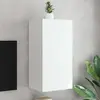 vidaXL Meuble TV mural avec lumières LED blanc 40,5x35x80 cm