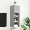 vidaXL Meuble TV avec lumières LED sonoma gris 30,5x30x90 cm
