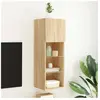 vidaXL Armoire TV avec lampes LED Chêne Sonoma 30,5x30x90 cm