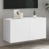 vidaXL Meuble TV mural blanc 80x30x41 cm