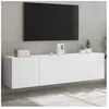 vidaXL Meubles TV muraux 2 pcs blanc 80x30x41 cm