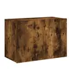 vidaXL Meuble TV mural chêne fumé 60x30x41 cm