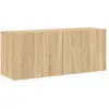 vidaXL Meuble TV mural chêne sonoma 100x30x41 cm
