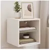 vidaXL Meuble TV mural avec lumières LED blanc 30x28,5x30 cm