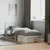 vidaXL Cadre de lit métal avec tête de lit blanc 80x200 cm