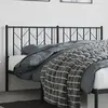 vidaXL Tête de lit métal noir 160 cm