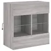 vidaXL Meuble TV mural avec lumières LED sonoma gris 58,5x30x60,5 cm
