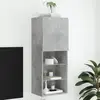 vidaXL Meuble TV avec lumières LED gris béton 40,5x30x102 cm