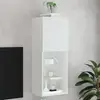 vidaXL Meuble TV avec lumières LED blanc 40,5x30x102 cm