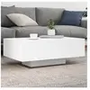 vidaXL Table basse avec lumières LED blanc 85x55x31 cm