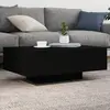 vidaXL Table basse avec lumières LED noir 85x55x31 cm