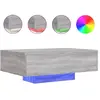 vidaXL Table basse avec lumières LED sonoma gris 85x55x31 cm