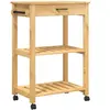 vidaXL Chariot de cuisine MONZA 60x40x90 cm bois massif de pin