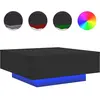 vidaXL Table basse avec lumières LED noir 80x80x31 cm