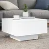 vidaXL Table basse avec lumières LED blanc 55x55x31 cm