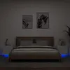 vidaXL Tables de chevet murales avec lumières LED 2 pcs blanc