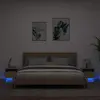 vidaXL Armoires de chevet avec lumières LED 2 pcs chêne sonoma