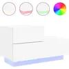 vidaXL Table de chevet avec lumières LED blanc 70x36x40,5 cm