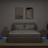 vidaXL Armoires de chevet et lumières LED 2 pcs chêne sonoma