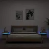 vidaXL Armoires de chevet avec lumières LED 2 pcs chêne sonoma