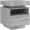vidaXL Armoire de chevet avec lumières LED sonoma gris 40x39x48,5 cm