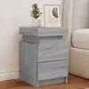 vidaXL Tables de chevet avec lumières LED 2 pcs sonoma gris 35x39x55cm