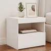 vidaXL Tables de chevet avec lumières LED 2 pcs blanc 50x40x45 cm