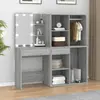 vidaXL Tables de chevet avec lumières LED 2 pcs sonoma gris 50x40x45cm