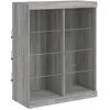vidaXL Buffet avec lumières LED sonoma gris 81x37x100 cm