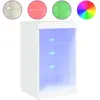 vidaXL Buffet avec lumières LED blanc 41x37x67 cm