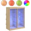 vidaXL Buffet avec lumières LED chêne sonoma 81x37x100 cm