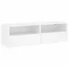 vidaXL Meuble TV mural blanc 100x30x30 cm bois d'ingénierie
