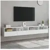 vidaXL Meubles TV muraux 2 pcs blanc 100x30x30 cm bois d'ingénierie