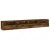 vidaXL Meubles TV muraux 2pcs chêne fumé 100x30x30cm bois d'ingénierie