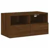 vidaXL Meuble TV mural chêne marron 60x30x30 cm bois d'ingénierie