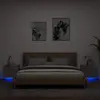 vidaXL Tables de chevet murales avec lumières LED 2 pcs gris béton