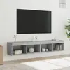 Vidaxl - Meubles Tv Avec Lumières Led 2 Pcs Gris Béton 80x30x30 Cm