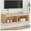 vidaXL Vidaxl Meuble Tv Avec Lumières Led Chêne Sonoma 100x30x30 Cm