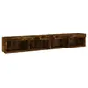 VIDAXL Tv-meubels met LED-verlichting 2 st 100x30x30 cm gerookt eiken837164