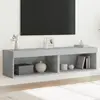 vidaXL Armoires TV avec lampes LED 2 pcs. Gris béton 60x30x30 cm