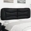 vidaXL Coussin de tête de lit noir 152 cm similicuir