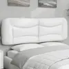 vidaXL Coussin de tête de lit blanc 152 cm similicuir