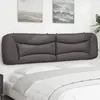 vidaXL Coussin de tête de lit gris 200 cm similicuir