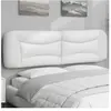 vidaXL Coussin de tête de lit blanc 180 cm similicuir