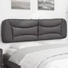 vidaXL Coussin de tête de lit gris 180 cm similicuir