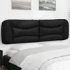 vidaXL Coussin de tête de lit noir 183 cm similicuir