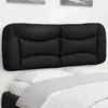 vidaXL Coussin de tête de lit noir 140 cm similicuir